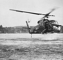 Aircraft Picture - A YUH-2A during ditching trials, 1963.