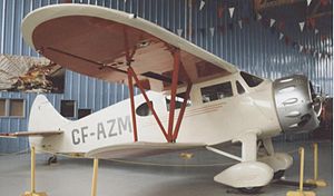 Airplane Picture - Waco EQC-6 Custom at the Calgary Aerospace Museum in 1996 showing the longer cabin glazing of late C series aircraft