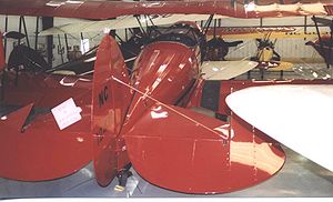 Airplane Picture - Waco PBA biplane of 1932 at the Historic Aircraft Restoration Museum near St Louis Missouri in 2006 showing the wide side-by-side seating layout
