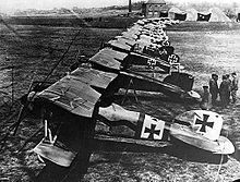 Airplane Picture - Albatros D.III fighters of Jasta 11 at Douai, France