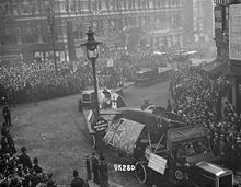 Airplane Picture - A captured Albatros D.III paraded through London, November 1918