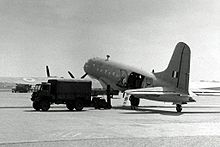 Airplane Picture - Hastings Met Mk.1 of No. 202 Squadron RAF wearing Coastal Command camouflage at Manchester Airport in 1954