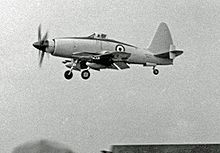 Airplane Picture - Wyvern TF.2 being demonstrated at the Farnborough Air Show in 1953 by a Westland pilot