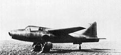 Airplane Picture - The He 178 V2 (note the squared-off wingtips). Contrary to the caption, this particular aircraft only flew as an unpowered glider.