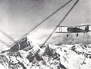 Warbird Picture - Lord Clydesdale piloting the first flight over the summit of Mount Everest 1933