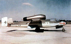 Warbird Picture - He 162 during post-war trials, USA.