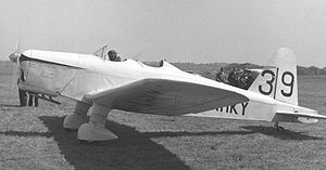 Warbird Picture - The Miles M.18 Mark 2 wearing racing No. 39 at Leeds (Yeadon) Airport in May 1956