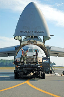 Airplane Picture - The flight deck from the C-5B crash at Dover AFB in April 2006 being loaded into another C-5