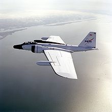 Airplane Picture - A WB-57F flies over the Gulf of Mexico near its base at NASA JSC.