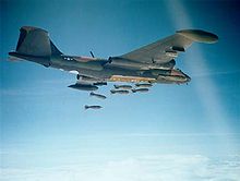 Airplane Picture - USAF B-57 dropping 750 lb (340 kg) bombs