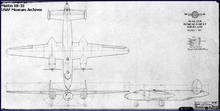 Airplane Picture - Schematic blueprint drawing of the XB-33.