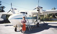 Airplane Picture - Turbo Mallard of Chalk's Airline on a scheduled service at Bimini, Bahamas, in November 1989