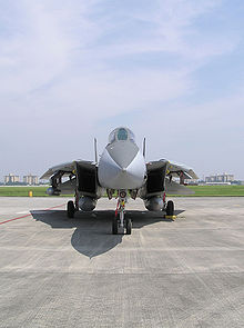 Airplane Picture - F-14B, front view.