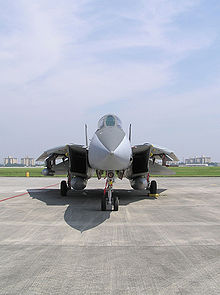 Airplane Picture - F-14B, front view.