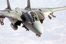 Airplane Picture - An F-14D prepares to refuel with probe extended.