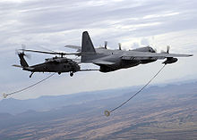 Airplane Picture - USAF HC-130P refuels a HH-60G Pavehawk helicopter