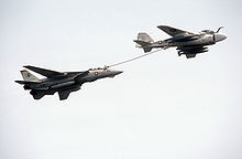 Airplane Picture - A KA-6D refueling a F-14A in 1987.