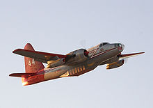 Airplane Picture - Neptune Aviation Services' Tanker 44 takes off from Fox Field to fight the California wildfires of October 2007