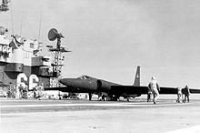 Airplane Picture - U-2 testing aboard USS America (CV-66).