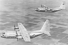 Airplane Picture - The two YC-130 prototypes; the blunt nose was replaced with radar on later production models.