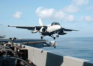 Warbird Picture - An S-3B Viking launches from the catapult aboard USS Abraham Lincoln.