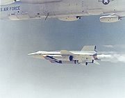 Aircraft Picture - X-15A-2 leaving B-52, 1967