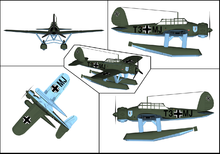 Aircraft Picture - An Arado Ar 196, bearing the squadron markings of the reconnaissance unit assigned to the battleship Bismarck.