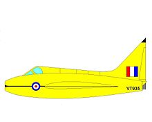 Aircraft Picture - VT 935, Profile of Boulton Paul P111A