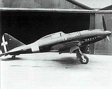 Aircraft Picture - Re.2005 prototype photographed at the factory, spring 1942; note the lack of a radio mast behind the cockpit