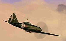 Aircraft Picture - Artist's impression of an operational Reggiane Re.2005 in flight c. 1943.