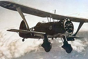 Airplane Picture - Henschel Hs 123A showing the Infanterie-Sturmabzeichen c.1942-1943