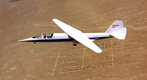 Airplane Picture - The AD-1 with its wing at a moderate angle