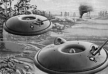 Airplane Picture - US Army Avrocars depicted as 