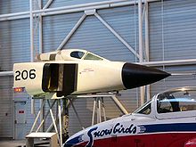 Airplane Picture - Avro CF-105 Arrow nose section on display at the Canada Aviation and Space Museum