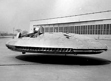 Airplane Picture - Avrocar 59-4975 after modifications, was tested without the canopies and incorporating the perimeter 