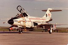 Airplane Picture - CF-101 Voodoo 101060 from 409 Nighthawk Squadron, CFB Comox on the ramp at CFB Moose Jaw in spring 1982.