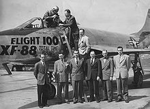 Airplane Picture - The engineering team stands after Flight 100.