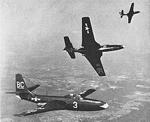 Airplane Picture - Three FH-1 Phantoms of VMF-122 in 1949