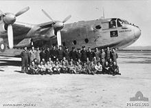 Airplane Picture - Members of the Governor-General's Flight in front of the Vice-Regal Avro York aircraft in June 1945