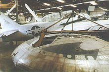 Airplane Picture - Avro VZ-9-AV Avrocar at the Paul E. Garber Preservation, Restoration and Storage Facility, National Air and Space Museum c.1984