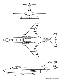 Airplane Picture - Line drawings for the F-101B.