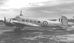 Warbird Picture - RAF Avro Anson C.19 at Manchester in 1955