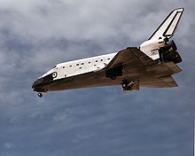 Airplane Picture - Atlantis deploys the landing gear before landing on a selected runway just like a common aircraft.