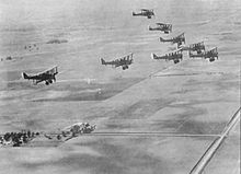 Airplane Picture - A formation of DH-4s in flight.