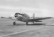 Airplane Picture - Vultee BT-13 on runway at Minter Field, California, 1 March 1943.