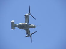 Airplane Picture - A bottom view of a V-22 Osprey at the 2006 Royal International Air Tattoo air show