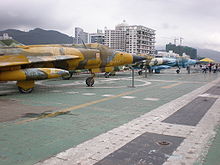 Airplane Picture - Old Q-5s on the deck of the Minsk, at the Minsk World Theme Park