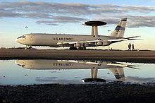 Airplane Picture - USAF E-3 Sentry prepared for flight at 4 Wing Cold Lake, Canada