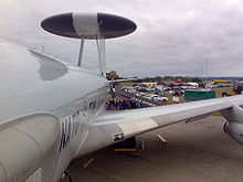 Airplane Picture - View of a NATO E-3's rotodome