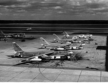 Airplane Picture - B-47Es on a SAC base flight line